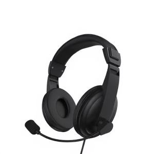 Kebidumei | KEBIDUMEI 3.5mm Wired Headsets Over-Ear Headphones With Mic Noise Cancelling Adjustable Headband For Call Center School Students
