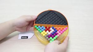 Classic 3D Puzzle Board Game Pyramid Plate with Pearl Beads Childrens Logical Thinking Montessori Educational Toy Gift