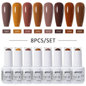 Arte Clavo 8Pcs/Set Gel Nail Polish Set 15ml Colorful Semi Permanent For Manicure Varnish Soak Off UV LED Nail Art Gel Kits