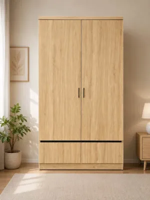Tủ Gỗ MDF phủ melamine Kt ngang 1m sâu 50cm cao 18m - thiết kế tối giản hiện đại màu vân gỗ thích hợp nhiều không gian - 2 cánh mở 2 hộc kéo tiện dụng - phù hợp phòng nhỏ và vừa 🗣️lưu ý: shop chỉ nhận ship khu vực tp HCM nên khách cần ib trước ạ.