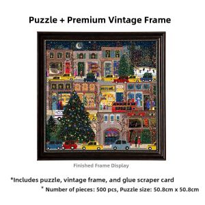 galison | Festive Christmas Night 500 Piece Adult Puzzles for Healing