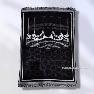 sajadah turki polycatoon warna hitam kiswah bebas pilih motif sejadah tebal ukuran dewasa