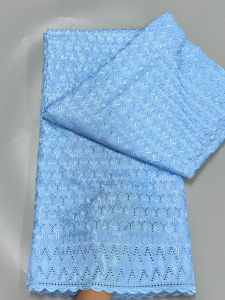 Pure White African Man Cotton Lace Fabrics 2024 High Quality Swiss Voile Lace Fabric Nigeria Lace Fabric For Women Dress Party