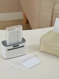 Automatic Floss Pick Dispenser Touchless Electric Floss Holder USB Rechargeable With 100 Floss Picks