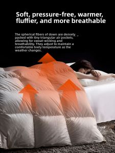 WUYINLIANGPIN | Warm 95% White Goose Down Quilt 140TC