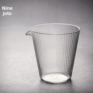 JOTO | Heat-resistant Transparent Hand-blown Striped Teacup