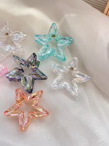 Trendy Store-C1402 Jepit Rambut Wanita Bentuk Bintang / Jepitan Jedai Medium  Star Kristal Aesthetic