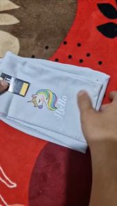 Legging Anak Cewe Usia 1-10 Tahun Bahan Kaos Katun Spandek Nyaman Berpori Lembut Sablon Unicron Hello / Bawahan Anak Perempuan / Legging Ketat