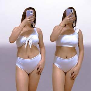 MARIE ONE SHOULDER BIKINI SET SWIMSUIT PADDED FREESIZE