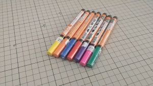 MoShi Marker Pen MODEL Marker 0.7mm MS 042 Hobby Fluorescent/Neon Color PenMarker Gundam Colour Marker高达/手办模型涂装上色笔 荧光色