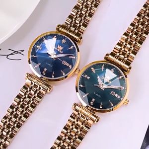 OLEVS 5536 Luxury High Grade Bright Multi Angular Glass Watch Ladies Temperament Small And Exquisite Waterproof Women Watch