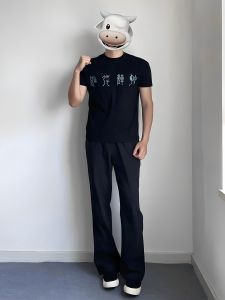 Quần Dài Nam Cleanfit Ice Silk Mùa Hè Mỏng Thẳng Ống Rộng Quần Dài Thoáng Khí Thoải Mái Vải Polyester Màu Đen