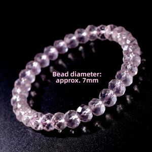 LINGFEI | Natural Ice Seed Rose Quartz Beads Bracelet