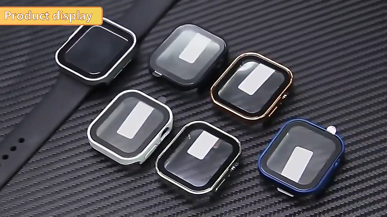 Full Cover Tempered Glass Protective Case for Apple Watch Ultra Series 11/10/9/8/7/6/SE All Sizes 40/41/44/45/46/49mm