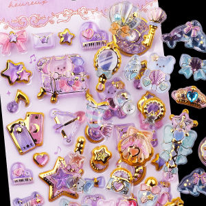 3D Crystal Cartoon Unicorn Animal Stickers