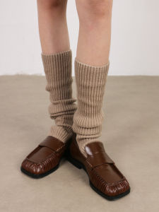 Brown Ballet Flat Socks Womens Snow Boot Leggings Long Tube Socks Foot Covering Socks Mamarai Fleece Lined Ankle High