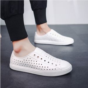 Breathable Hollow out Summer Clog Shoes Men Women Casual Beach Sandals Outdoor Hollow Design Slip-On Rain Shoes Holiday Flip Flops