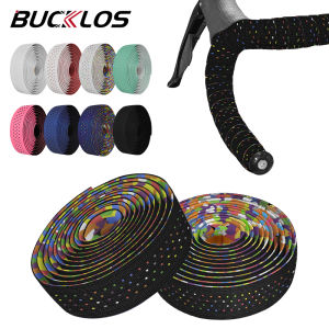 BUCKLOS Bar Tape Road Bike MTB Anti-Vibration Bartape Breathable Non-slip Bike Strap with End Plug