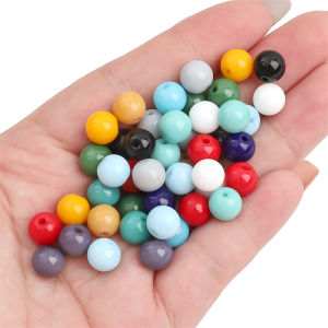 8mm Solid Vintage Crystal Glass Beads Round Loose Spacer Beads For DIY Handmade Bracelet Necklace Keychain Jewelry Making Accessories