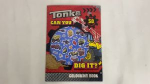 Construction Trucks Tonka Puffy Stickers Colouring Book For Kids to Color with Sticker Trucks