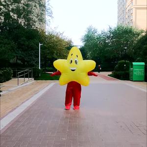 Adult Star cosplay costume character dress up inflatable clothing red blue walking star festival performance Halloween party