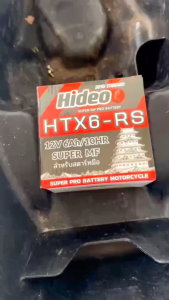 แบตคลิก160 แบตเตอรี่ HONDA CLICK160 ทุกรุ่น กำลังไฟ12V 6Ah แบตใหม่ HIDEO (HTX6-RS) BATTERY แบตมอเตอร์ไซค์ ประสิทธิภาพสูงใช้งานยาวนาน LI