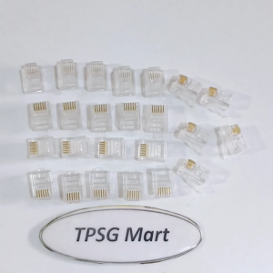 Đầu RJ12 6 Pin 6P6C (Chuẩn đầu Rj12 6P6C Rj12 6 tim Rj 12 6Pin Rj12 6 line): Túi 20 đầu / 50 đầu / 100 đầu
