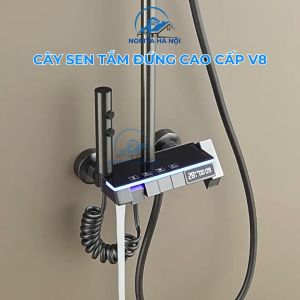Cây sen tắm đứng Norita V8 pro hiển thị nhiệt độ thời gian viền full led sang trọng