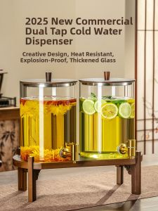 CRISTALGLASS | Large Capacity Drink Cooler with Tap Household Water Dispenser
