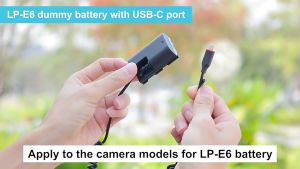 [KingMa] LP-E6 / LP-E6NH Dummy Battery to USB Type-C for Canon Camera EOS 6D 7D 60D 70D 80D