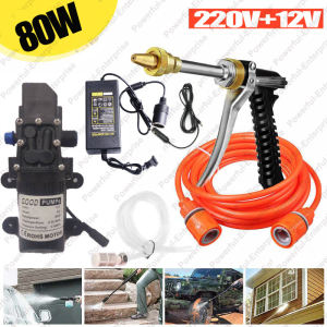 12V High Pressure Car Wash Sprayer Household Watering Garden Forest Multifunction Car Wash Water Gun With Foam Generator Nozzle Water Pump Auto Garden Sprayer
