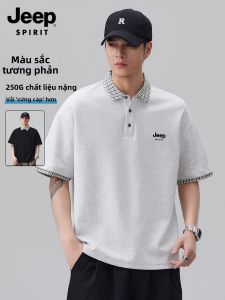 JEEP SPIRIT | Áo Polo Có Cúc Với Cổ Bẻ Và Thiết Kế Patchwork Rộng Rãi