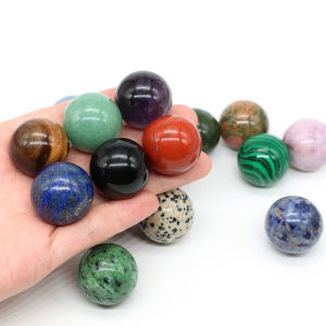 25mm Round Balls Natural Stone Sphere Healing Crystal Amethyst Lapis Energy Gems Globe Massaging Home Decoration Gifts