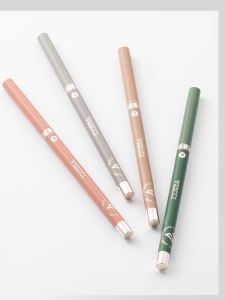 Veecci Double-Ended Eye Liner Pen Ultra-Fine Brush Waterproof Long-Lasting Flat Powder Brown Eyeliner for Upper And Lower Lashes