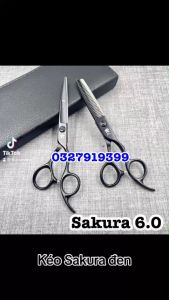 Kéo cắt tóc Nhật SAKURA 6.0 in đen