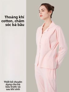 MiiOW | Pure Cotton Summer Thin Maternity Nightgown Womens Home Clothes Set Breathable Sleepwear Pregnant Ladies Casual Spring 2025