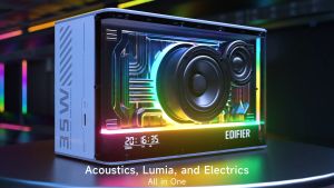 Edifier QD35 Tabletop Speaker - Bluetooth V5.3 | Hi-Res Audio | GAN Charger | RGB Lighting | Edifier Connect App | Clock