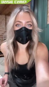 BASE CAMP M Plus Dust Mask Breathable Reusable Face Mask with 6 Activated Carbon Filters for Woodworking Construction Mowing Grinding (Modern1)