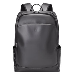 GOLF QUALITY Men PU Leather Backpack Black 15.6 inch Laptop Backpacks Large Capacity Travel Business Fashion Luxury Male Back Pack Bags Waterproof