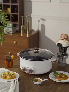 Nồi Lẩu Điện Đa Năng 2 ngăn Dung Tích 5 Lít Nồi Nấu Đa Năng Chống Dính