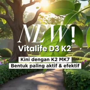 (BUNDLE) Vitalife Vitamin D3 400 IU K2 MK7 30 Kapsul - 2 Botol
