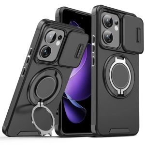 Rugged Shockproof Armor Phone Case For OPPO Reno15 Pro Max F Reno14 Reno13 F Find X9 Magnetic Ring Holder Kickstand Cover