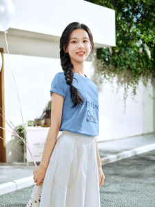 Semir | Summer Letter Print Pure Cotton Casual T-shirt