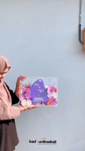 Mahar Botanical Mahar Tetes Air 30x40cm Mahar Pernikahan Custom Warna