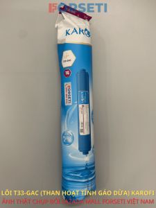 Lõi Chức Năng T33-GAC Karofi Số 5 Than Hoạt Tính Gáo Dừa - Bổ sung một phần khoáng tạo vị ngọt thanh mát tự nhiên cho nước...