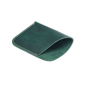 Portable Leather Money Bag Hand-Stitched Vintage Cowhide Wallet Card Holder Pouch Organizer