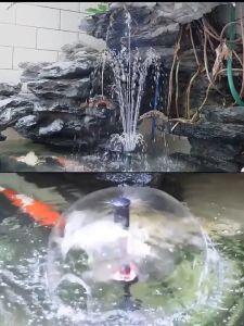 Máy bơm chìm không chổi than 40W kèm đèn led nhiều màu và đầu phun hình nấm không chổi than (LED-3800FP)