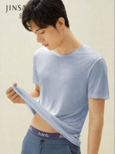 JINSANTA | Comfortable Breathable Mens T-shirt 100% Silk