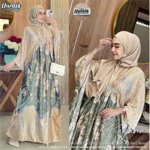 Gamis Syari Baju Lebaran Kaftan Model Terbaru Motif Premium Pesta Kondangan Kayana By Uwais