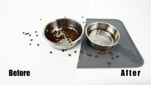 Non-Slip Waterproof Pet Mat for Dog Cat Food Grade Silicone Pet Food Pad Pet Bowl Drinking Mat Feeder Placemat